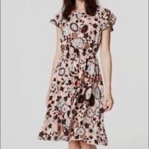 Loft pink floral dress